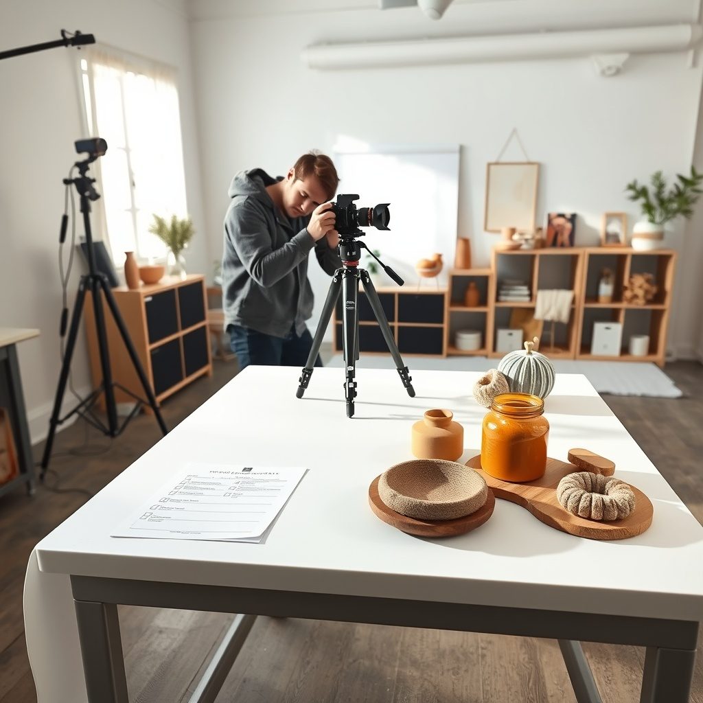 Product photography studio setup