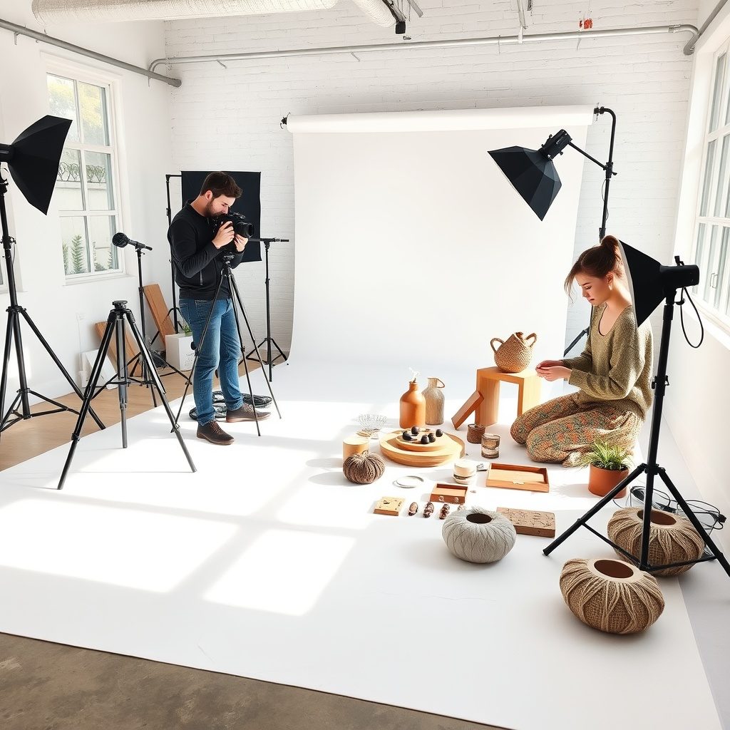 Professional product photography setup